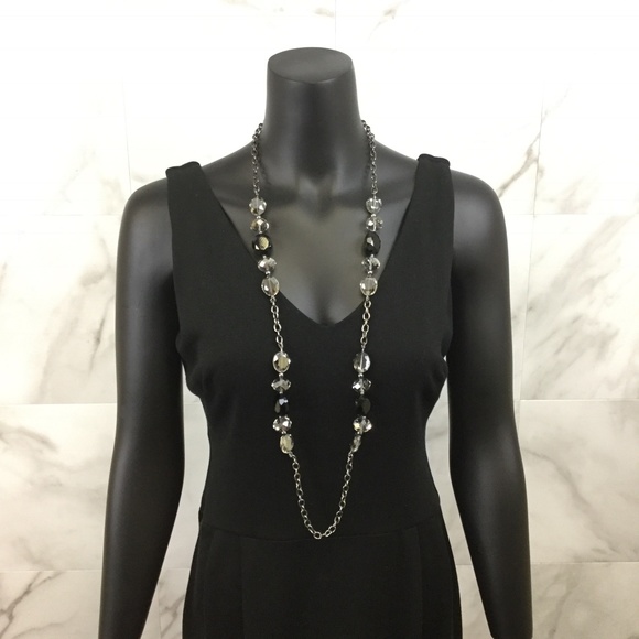 Jewelry | Black And Silver Chunky Beaded Necklace | Poshma
