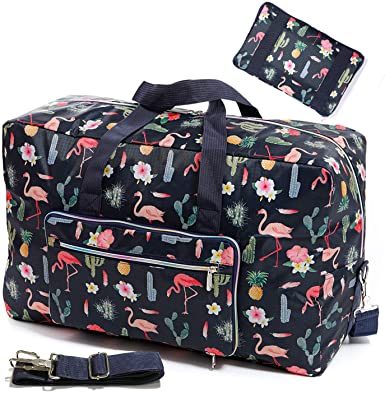 Amazon.com | Large Foldable Travel Duffel Bag 50L Oversized Floral .