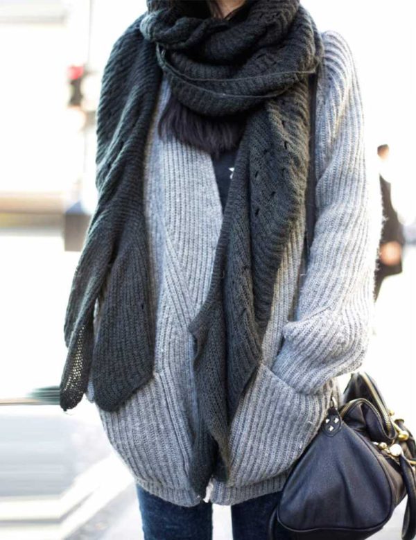 How To Wear The Oversized Scarf Trend | Huge Scarf Outfit Ideas .