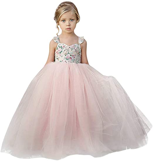 Amazon.com: Fancy Dress Kids Girls Off Shoulder Puff Sleeve .