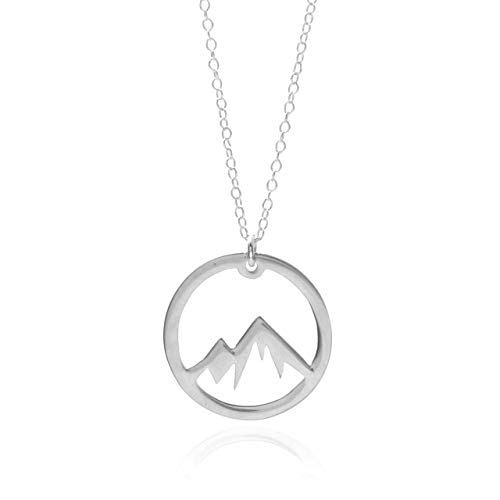 Amazon.com: Silver Mountain Necklace - A Sterling Silver Circle .