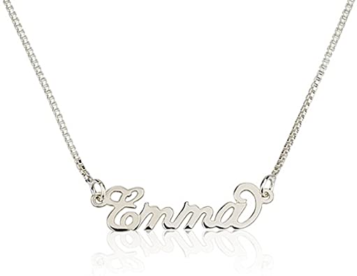 Amazon.com: Personalized Necklaces Tiny Name Necklace 925 Sterling .