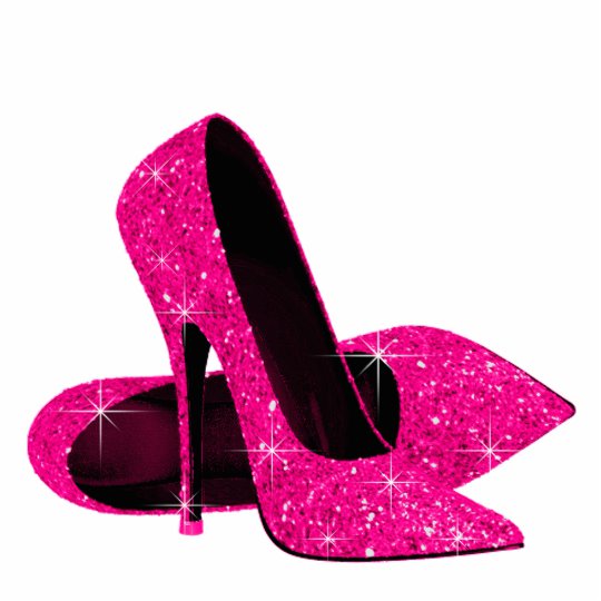 Elegant Hot Pink Glitter High Heel Shoes Cutout | Zazzle.c