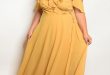 Yellow Ruffled Plus Size Wrap Dress Maxi Dress – Diva's Plus Size .
