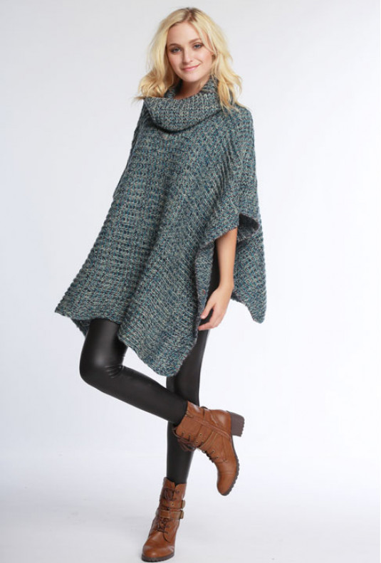 Sweaters - Autumn Vibe Cowl Neck Poncho Sweater | Sincerely Sweet .