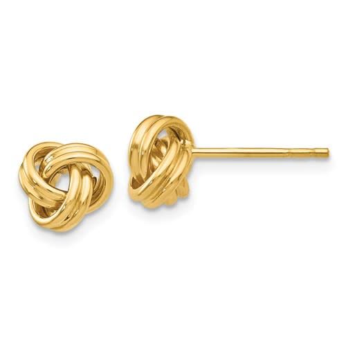 14kt Love Knot Post Earrings | Freedman Boston - Freedman Jewele