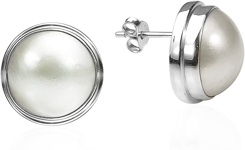 Amazon.com: Elegant Statement Cultured Mabe Pearl .925 Sterling .