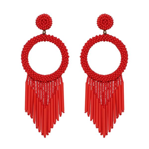 Unique Handmade Beaded Earrings | Lightweight Embroidered Jewelry .
