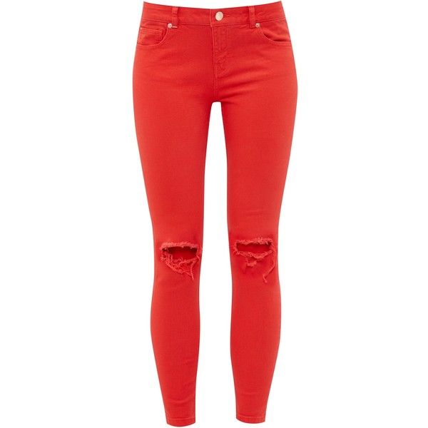 Ted Baker Swansa Ripped Skinny Jeans ($115) ❤ liked on Polyvore .
