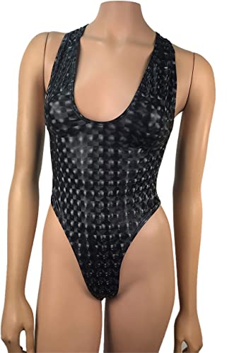 Amazon.com: One piece swimsuit Black Bodysuit High Cut Retro .