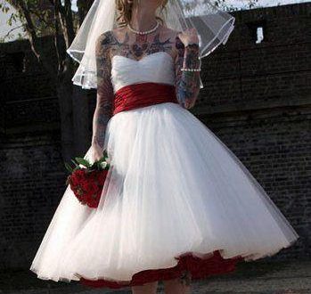 1950s Wedding Dress,Tea Length Wedding Dress,Rockabilly Wedding .