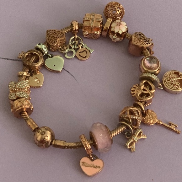 Pandora Jewelry | Rose Gold Charm Bracelet | Poshma