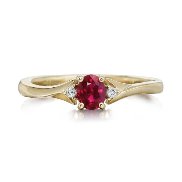 Parle Yellow Gold Ruby Ring RCC151RM2C 14KY - Rings | Cravens .