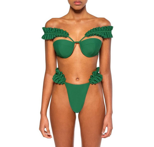 Kiki Green Ruffle Bikini · Fashion Struck · Online Store Powered .