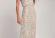 Stunning Sequin Maxi Dress - Silver Sequin Dress - Maxi Dre