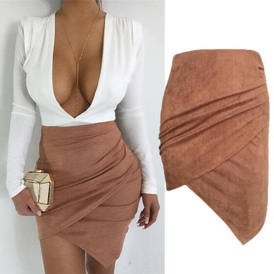 Shop Sexy Skirt Women Cross Lace Up Cut Out Mini Skirts Casual .