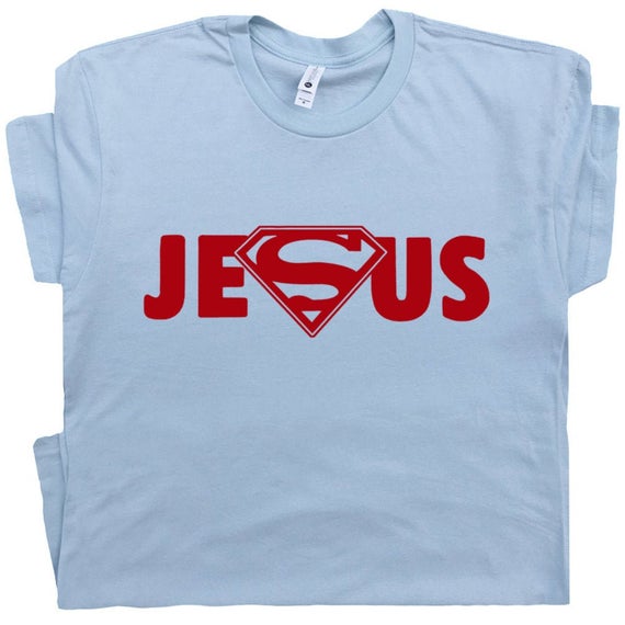 Superman Jesus T Shirt Cool Christian Graphic Shirt Designs | Et