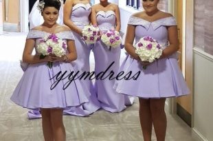 Lavender Short Bridesmaid Dresses 2019 Off Shoulder Sleeveless .