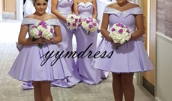 Lavender Short Bridesmaid Dresses 2019 Off Shoulder Sleeveless .