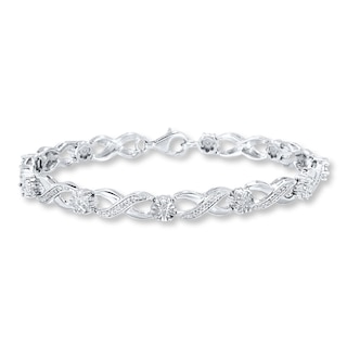 Diamond Bracelet 1/4 carat tw Sterling Silver | Womens Bracelets .