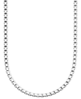 Giani Bernini Sterling Silver Necklace, 16-30" Box Chain & Reviews .