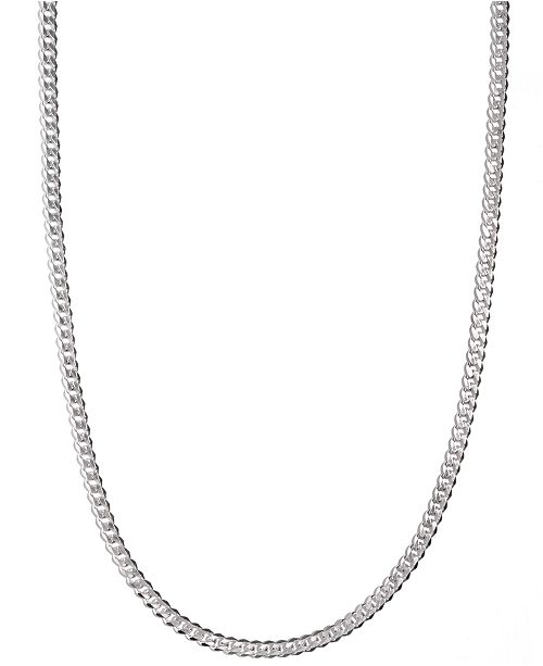 Macy's Men's Sterling Silver Necklace, 24" 5-1/2mm Chain & Reviews .