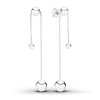 PANDORA Earrings String of Beads Sterling Silver | Drop Earrings .