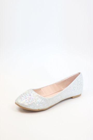 silver flats, wedding flat shoes, prom flats, zoey bell, 200-89 .