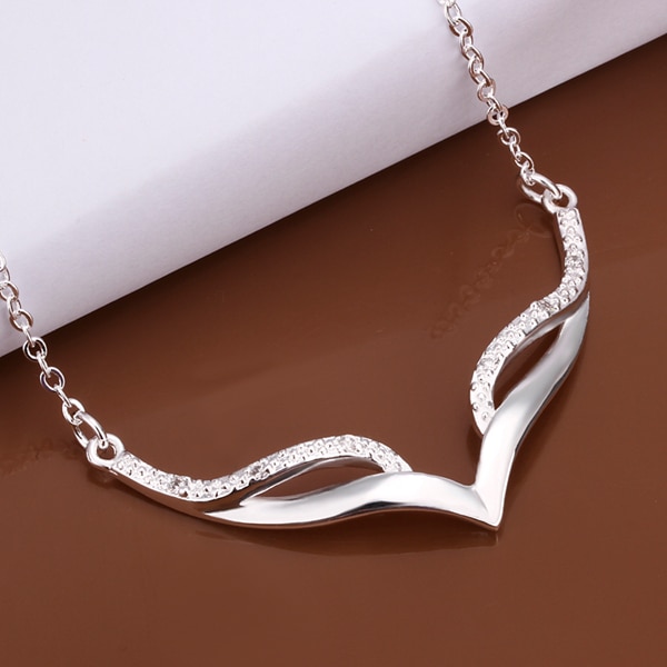 N425 silver necklaces for women simple style mask shaped pendant .