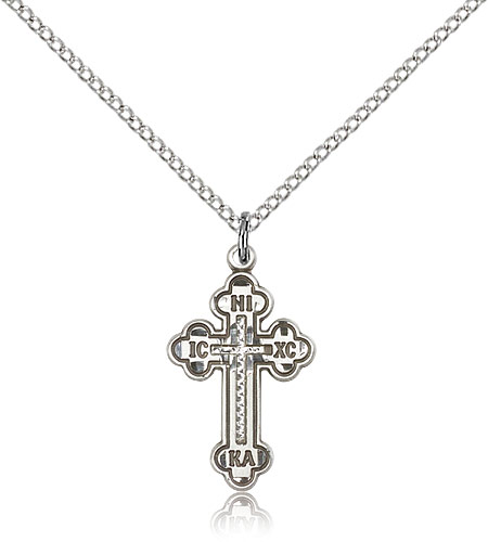 Silver Cross Necklace Womens | Bliss | 0272SS/18SS - Rosarycard.n