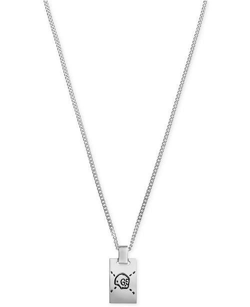 Gucci Men's Gucci Ghost Sterling Silver Pendant Necklace & Reviews .