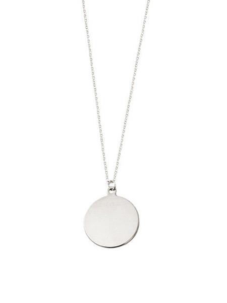 circle pendant necklace / silver — IG