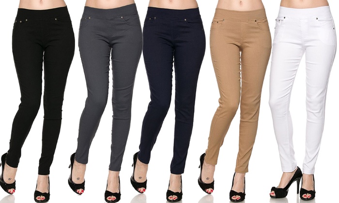 Women's Slimming 5-Pocket Skinny Pants (3-Pack) | Group
