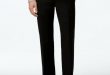 Calvin Klein Mens Black Slim Fit Solid Dress Pants Sz 32w X 32l .