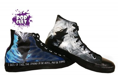 Artorias and Sif (dark souls) | Hand Painted Canvas Converse Shoes .