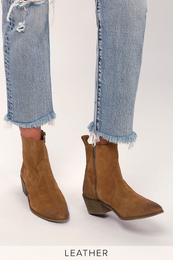 Rebels Mara Burnt Bronze Boots - Suede Leather Ankle Boo
