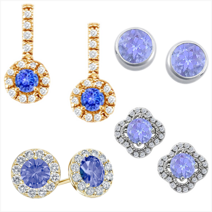 Buy Tanzanite Earrings jewelry online view all Designs and Collectio