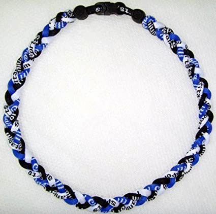 Amazon.com: 20" Titanium Sports Necklace - Blue/white/black .