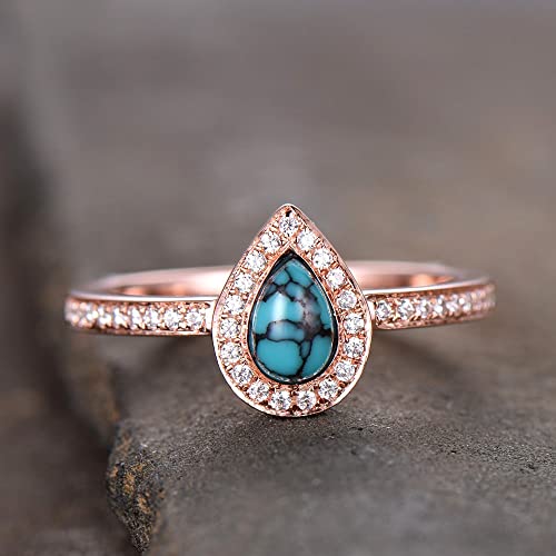 Amazon.com: Turquoise Ring Turquoise Engagement Ring Vintage .