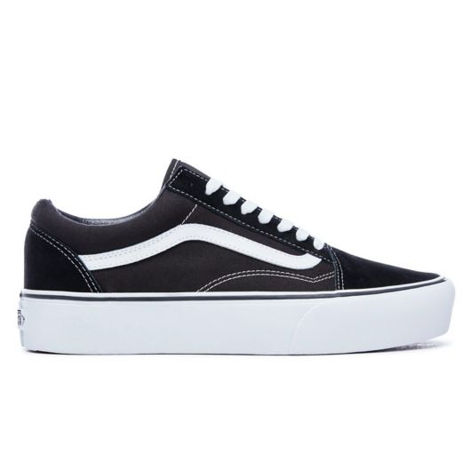 VANS Shoes Old Skool (Platform) black white - PLAY Skatesh