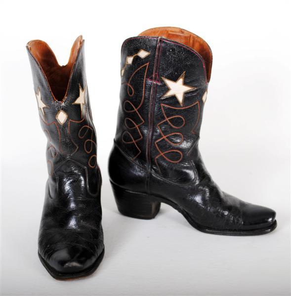 Vintage Black Cowboy Boots with Stars – Lucky Star Galle