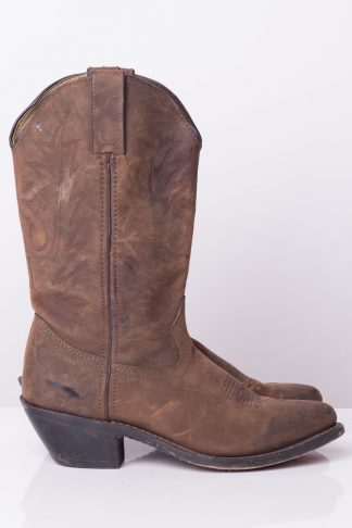 Brown Leather Children's Cowboy Boots (6) - Ragsto