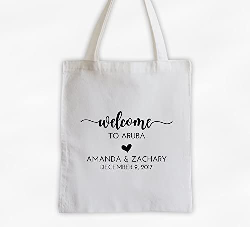 Amazon.com: Welcome Bag for Destination Wedding Cotton Canvas Tote .