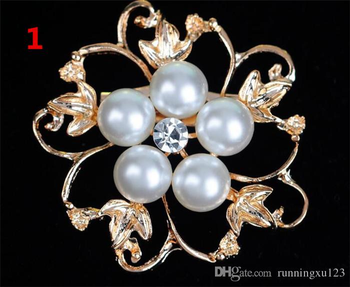 2020 Wedding Brooches Silver Pearl Crystal Pearl Flower Bouquet .