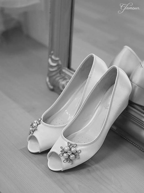 Wedding Shoes - Wedge - Handmade Wedding - Outdoor Wedding - Over .