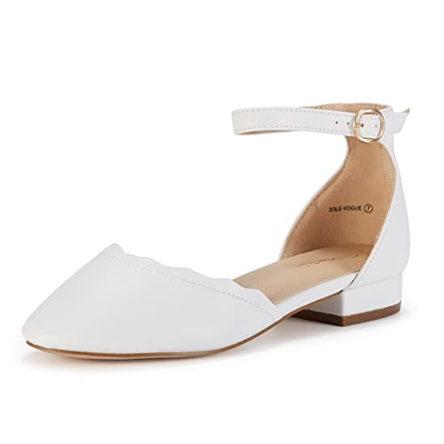 Women's White Flat Leather Dress Shoes: Amazon.c