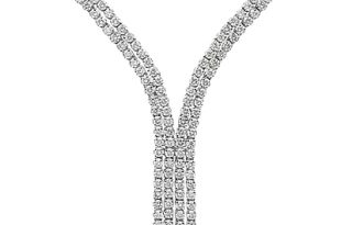 Estate 18k White Gold Diamond Necklace- 9.00ct TW 165-002