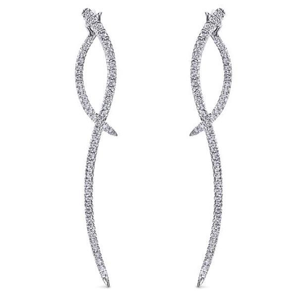 Gabriel Contemporary Twist Diamond Drop Earrings | Ben Gareli