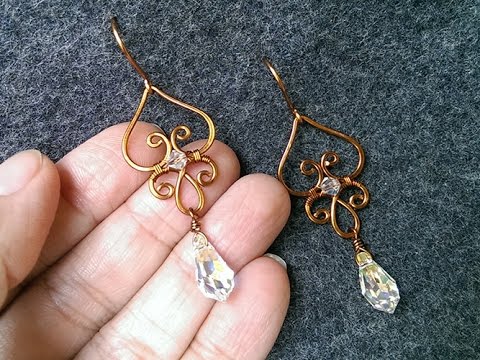 How to make wire earrings inspired by Indian jewelry 133 - YouTu