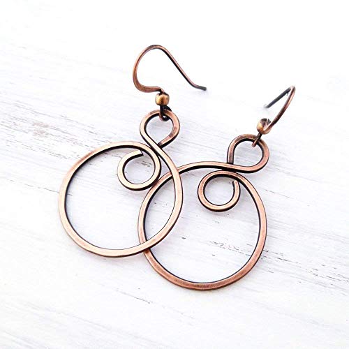Amazon.com: Handmade Solid Copper Infinity Hoop Wire Wrapped .